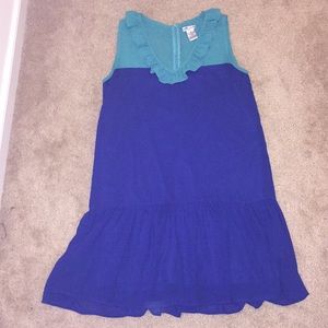 Drop waist, color block dress. Size M.